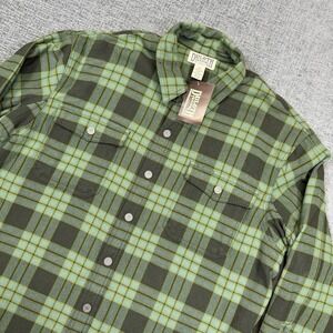 Duluth Shacket Shirt Jac Men's XL Green Flannel Flapjack Fleece Lined NWT
